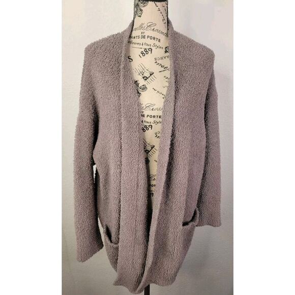 Barefoot dreams Long Cardigan Womens S/M CozyChic Front Pockets Multicolor - Picture 2 of 9